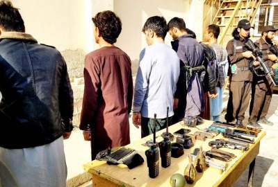 دستگیری اعضای یک باند خلاف کار توسط نیروهای پولیس در ولایت بلخ