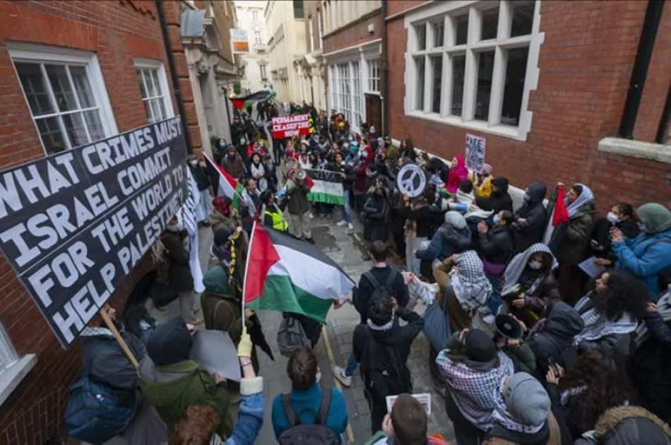 London pro-Palestine protest target subsidiary of Israeli weapons company Elbit Systems