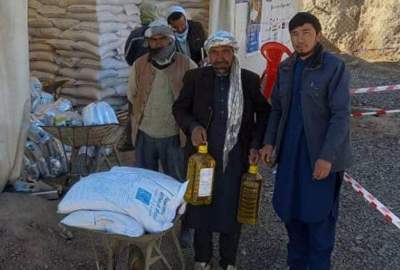 The World Food Organization distributed food to more than three thousand families in Bamyan