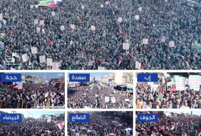 تظاهرات میلیون ها یمنی در شهرهای مختلف این کشور برضد امریکا و رژیم صهیونیستی  