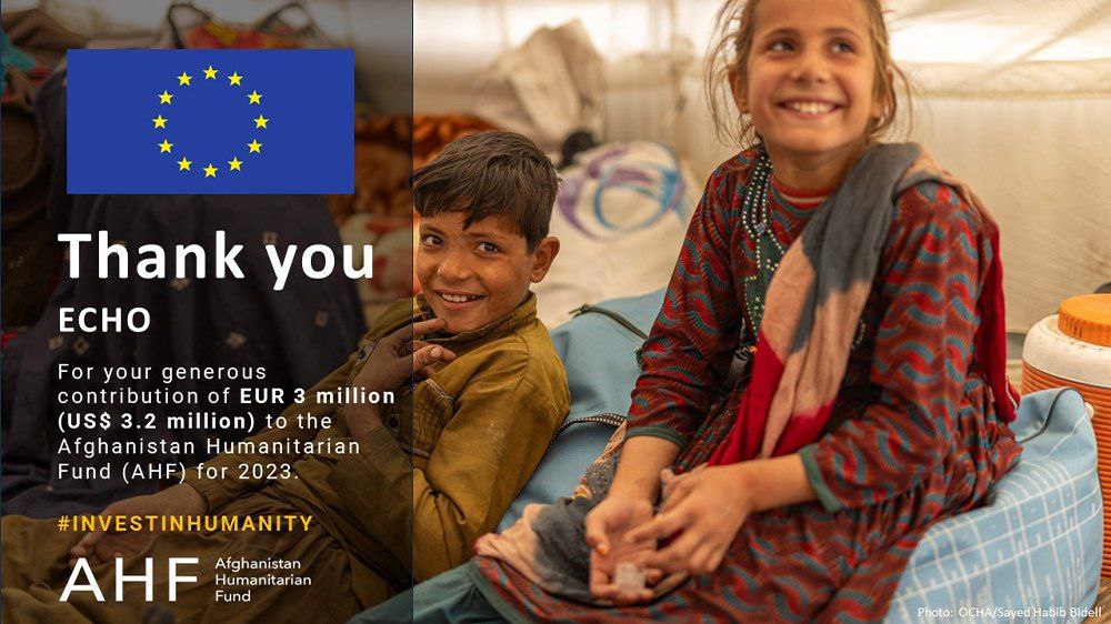 کمک سه میلیون یوروی اتحادیه اروپا به صندوق بشردوستانه‌ی افغانستان