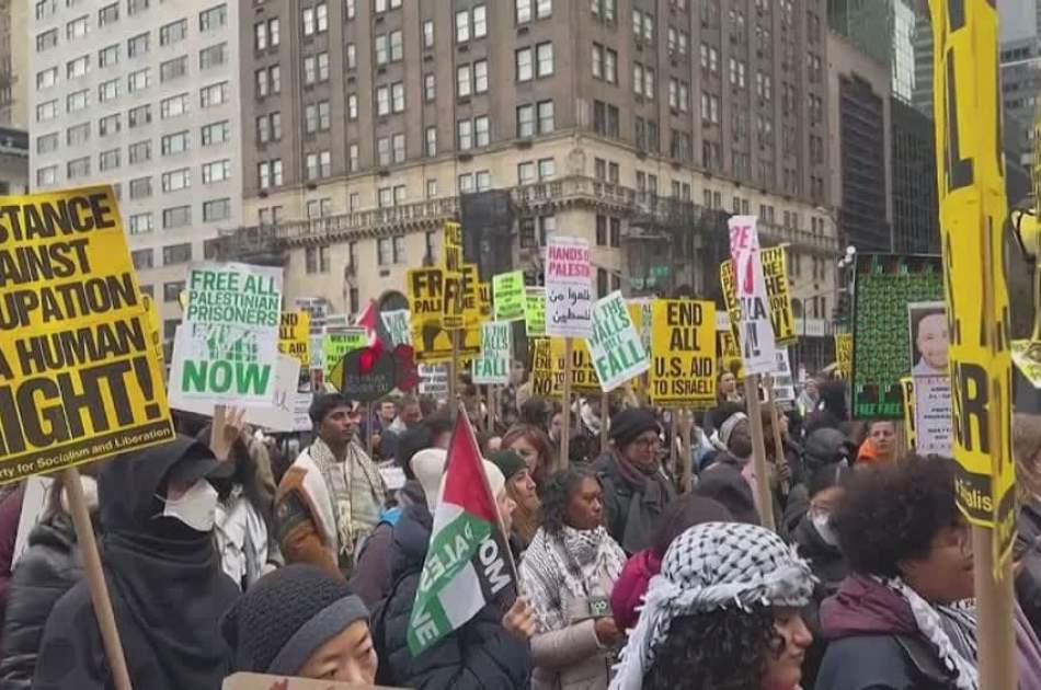 Pro-Palestinians protest in NY as death toll passes 20,000