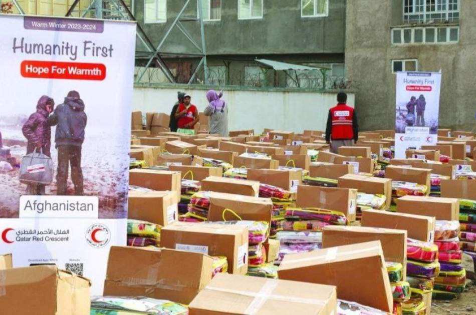 جمعیت هلال احمر قطر از توزیع کمک به بیش از یک هزار و ۵۰۰ خانواده آسیب‌دیده در هرات خبر داد
