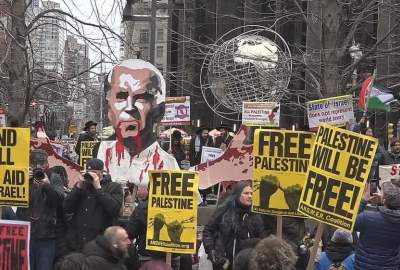 Thousands of pro-Palestine protesters take to New York streets in solidarity with Gaza
