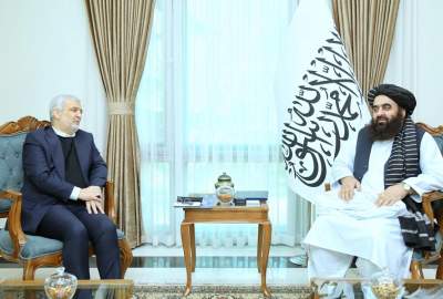 A bilateral meeting was held between Mawlawi Amir Khan Mottaqi and Mr. Hassan Kazemi Qomi, Special Representative of Iran for Afghanistan