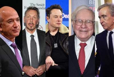 The wealth of the five richest men in the world has more than doubled in the last three years!