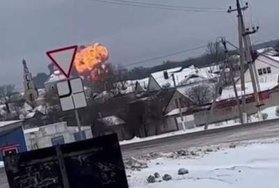 ویدئو/ سقوط هواپیمای روسی با ده‌ها نظامی اسیر اوکراینی  