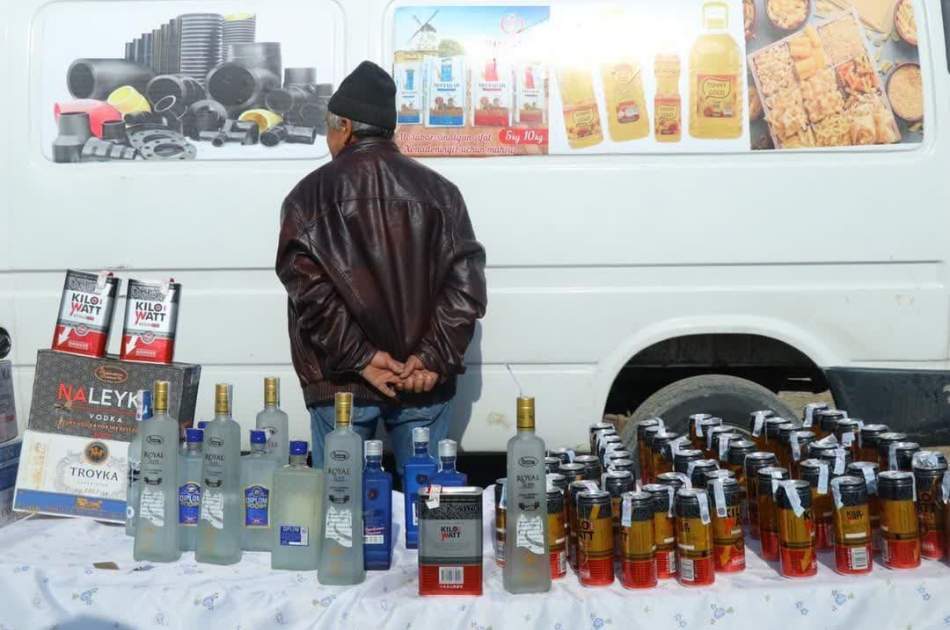 The arrest of an Uzbekistan citizen along with a large shipment of alcoholic beverages in the city of Mazar-e-Sharif