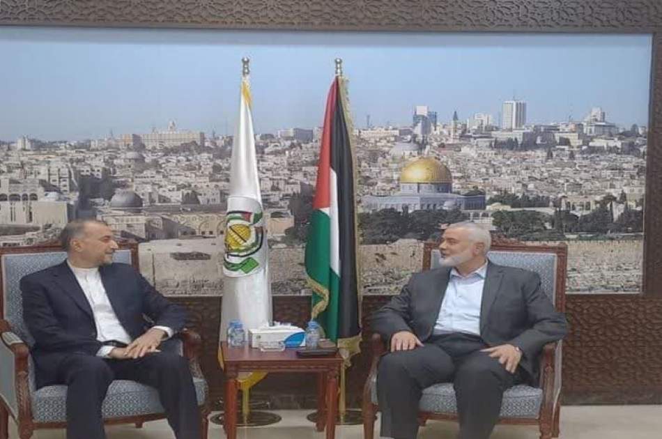 دیدار وزیر خارجه ایران با رئیس دفتر سیاسی حماس