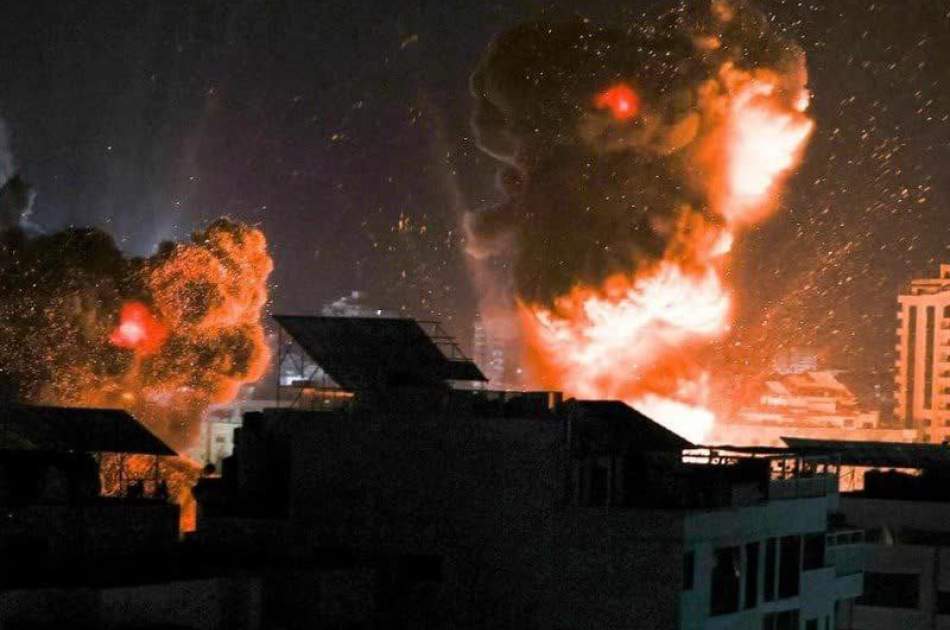Heavy bombing of different areas of Gaza/America
