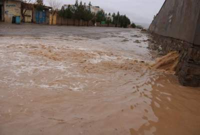 تصاویر/ جاری شدن سیلاب در ولایت هرات پس از بارندگی های شدید  