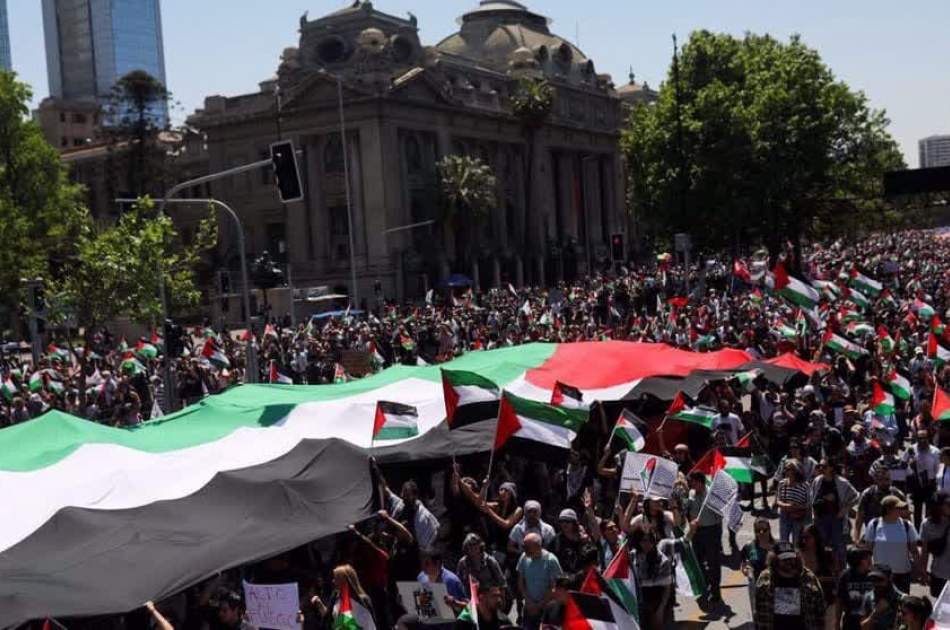 Chilean protesters demand Gaza ceasefire, end to Israeli siege