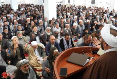 گزارش تصویری/ هزاران شهروند غرب کابل در نماز جمعه حمایت شان را از مردم غزه اعلام کردند