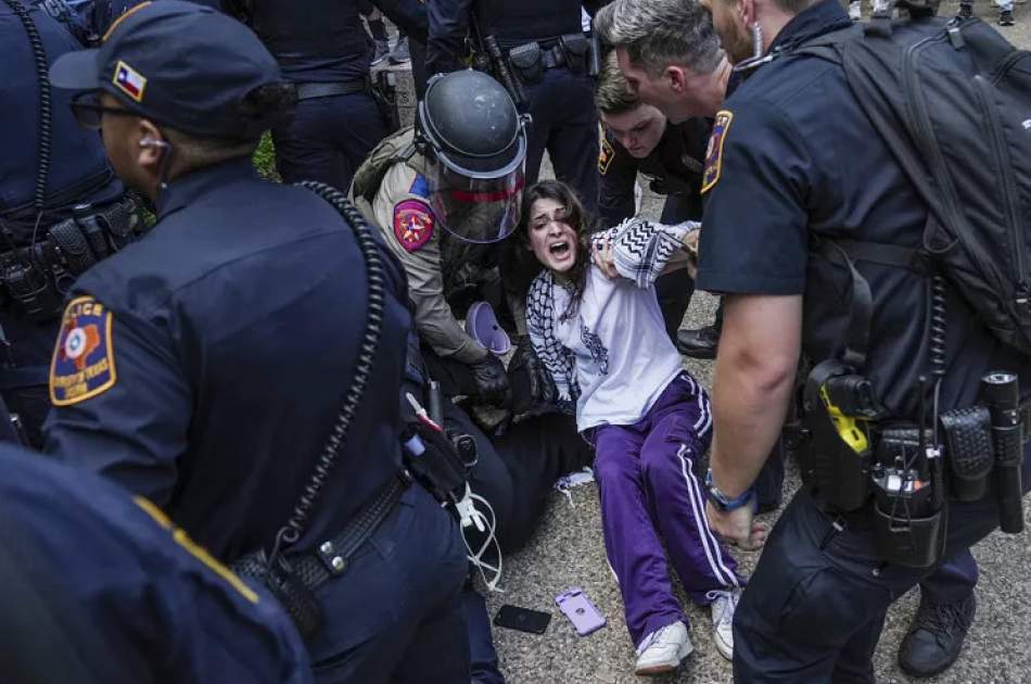 Protests continue in 40 American universities/at least 100 students have been arrested