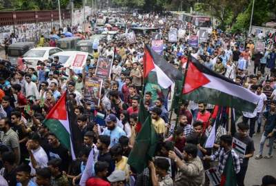 Bangladeshi students hold pro-Palestine rallies