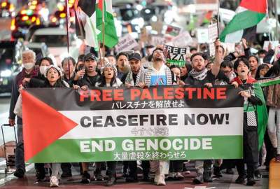 تظاهرات ضد اسرائیل به جاپان رسید/ راهپیمایی مردم توکیو در حمایت از فلسطین