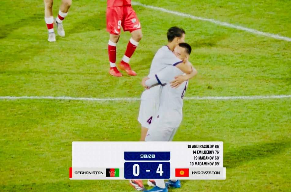 شکست تیم فوتبال زیر ۲۰ سال افغانستان در برابر قرقیزستان