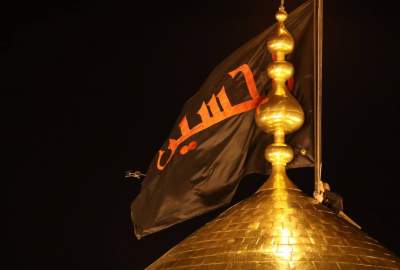 گزارش تصویری/ تعویض پرچم حرم مطهر امام حسین(ع)  