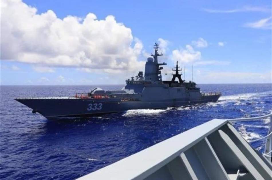 Holding a joint military exercise between China and Russia in the South China Sea